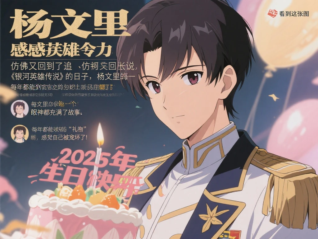 《银河英雄传说》动画揭晓杨文里2025年生日纪念插画